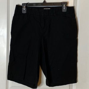 Black Dockers Linen Bermuda shorts, size 8
